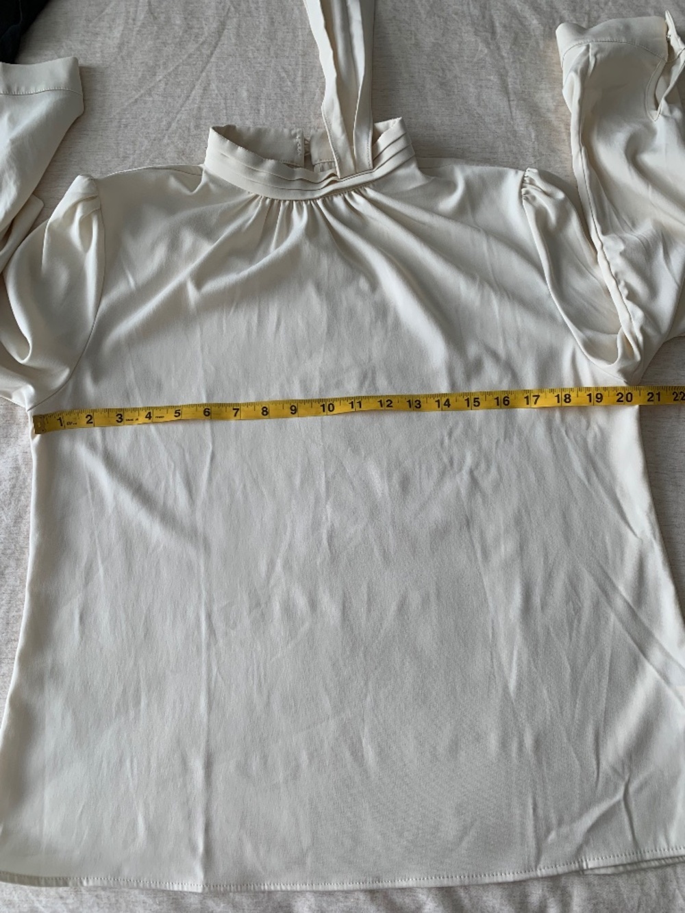 KOTN Bow Neck Long Sleeve Shirt Blouse Women's size L - Picture 7 of 14